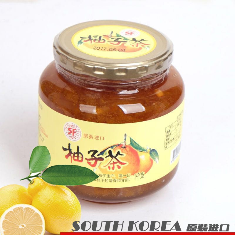 韩国进口 SF蜂蜜柚子茶1000g*2瓶  共同