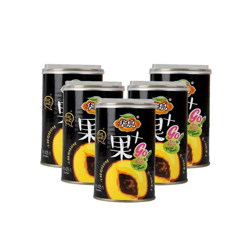  华泉黄桃罐头425g*5铁罐自有果园不催熟河北特产水果罐头