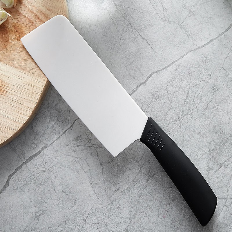 超薄刀身 白色斜磨 纳米陶瓷刀6.5寸中式菜刀