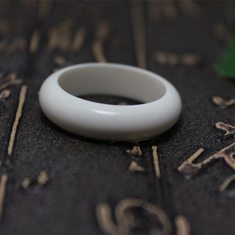 希有猛犸象牙素面戒指尾戒