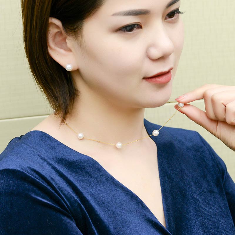 【福利款】安妮星辰18K金淡水珍珠项链