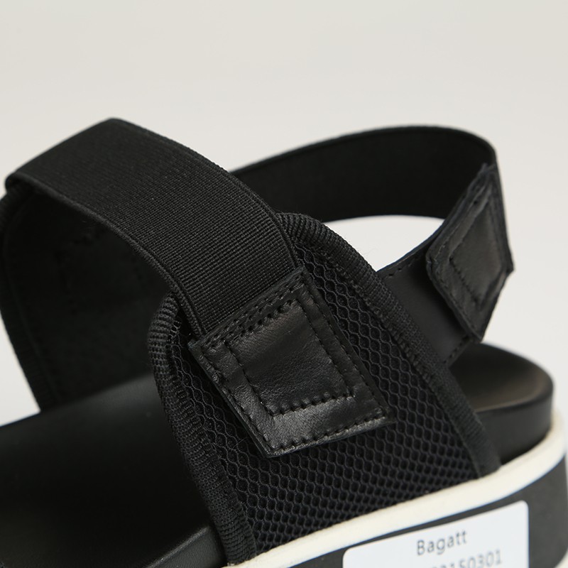 缇缇柏嘉 / bagatt意大利设计进口平跟女凉鞋11CI49223150301·黑色