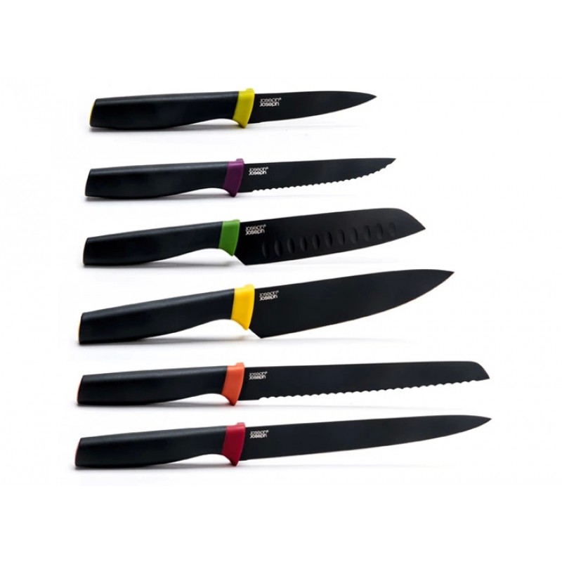 英国Joseph Joseph厨房用品黑锋不锈钢刀具六件套10077·黑色