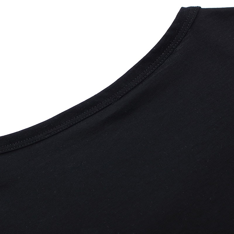 莱恩雷迪新款时尚印花丝光棉短袖男士T恤102288450·黑色