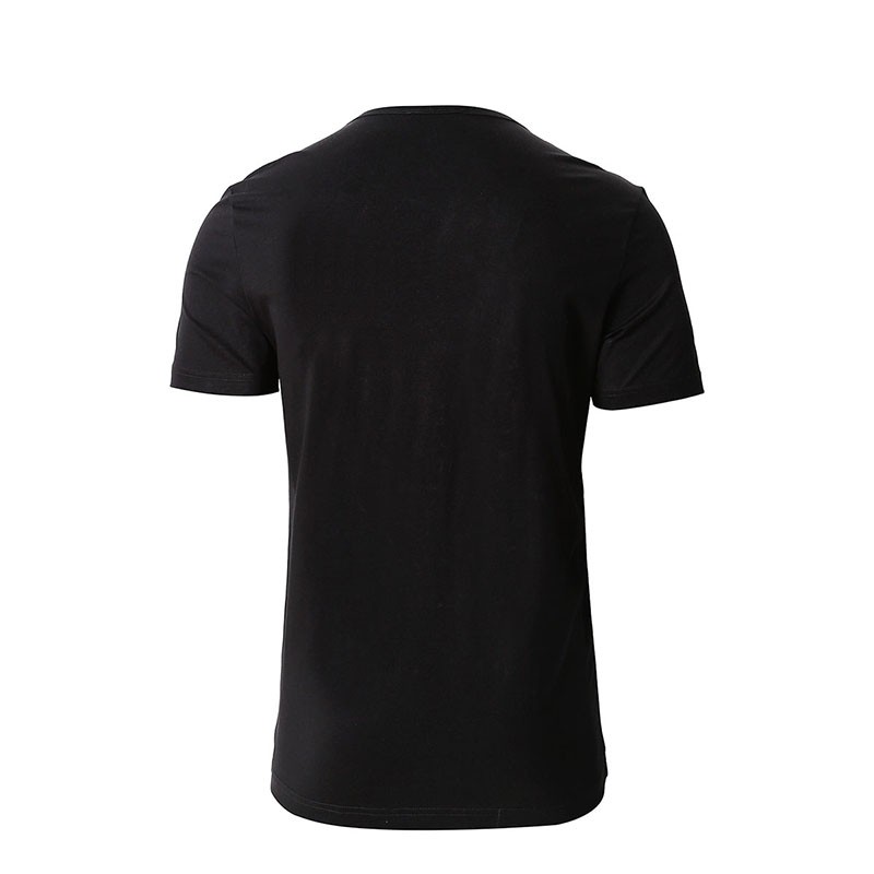 莱恩雷迪新款厚板印花丝光棉短袖男士T恤102279150·黑色