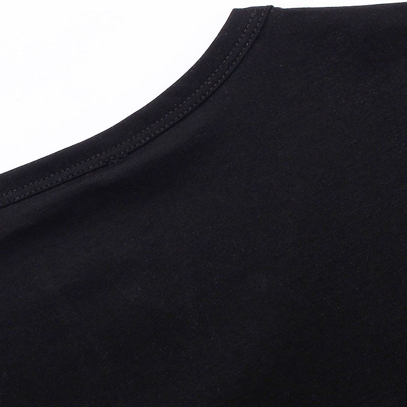 莱恩雷迪新款厚板印花丝光棉短袖男士T恤102279150·黑色