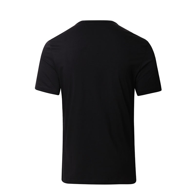 莱恩雷迪新款时尚印花丝光棉短袖男士T恤102290850·黑色
