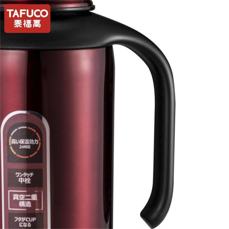 泰福高新款不锈钢大容量家用保温暖水壶2.1L·红色