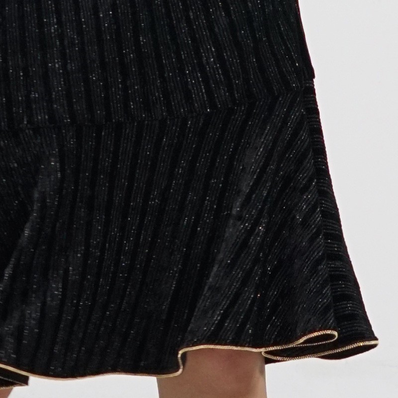 Prolivon时尚设计师款璀璨星空丝绒连衣裙·黑色