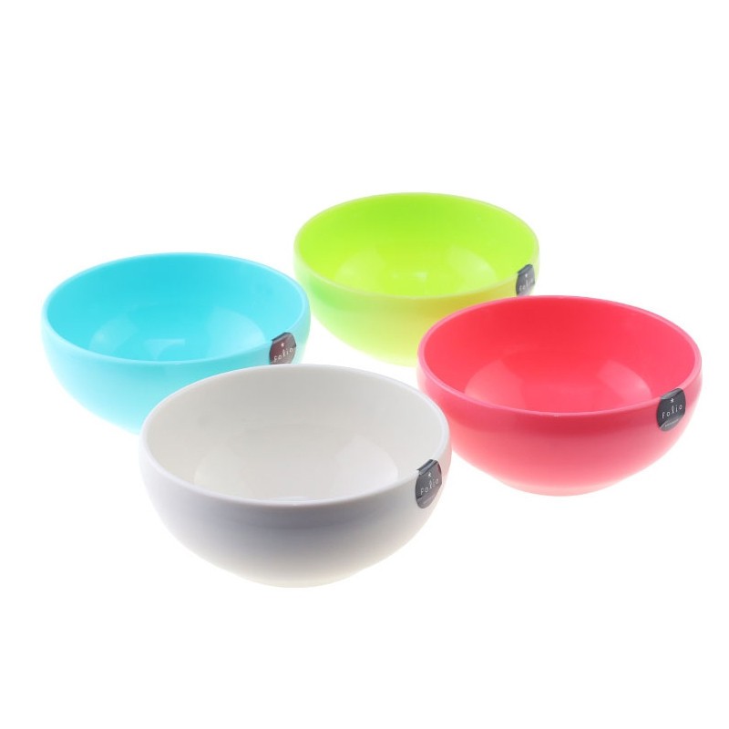 日本inomata 圆形儿童碗塑料沙拉碗面碗·白色A222