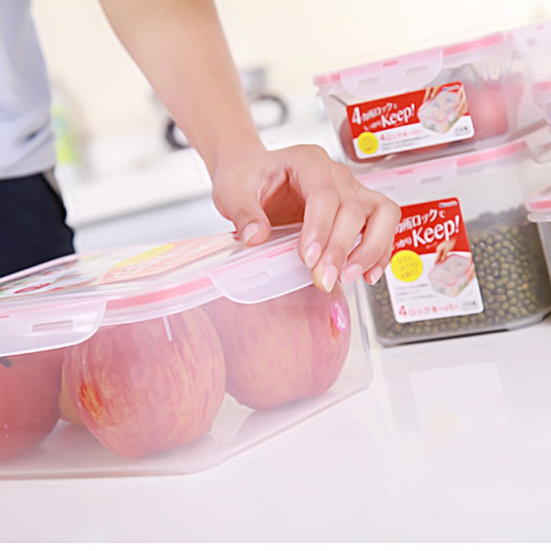 日本inomata 进口大号冰箱收纳盒水果保鲜盒A025·透明