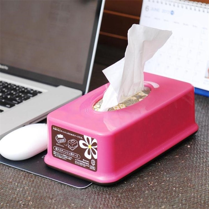 日本进口inomata纸巾盒创意抽纸盒纸巾收纳盒C003·绿色