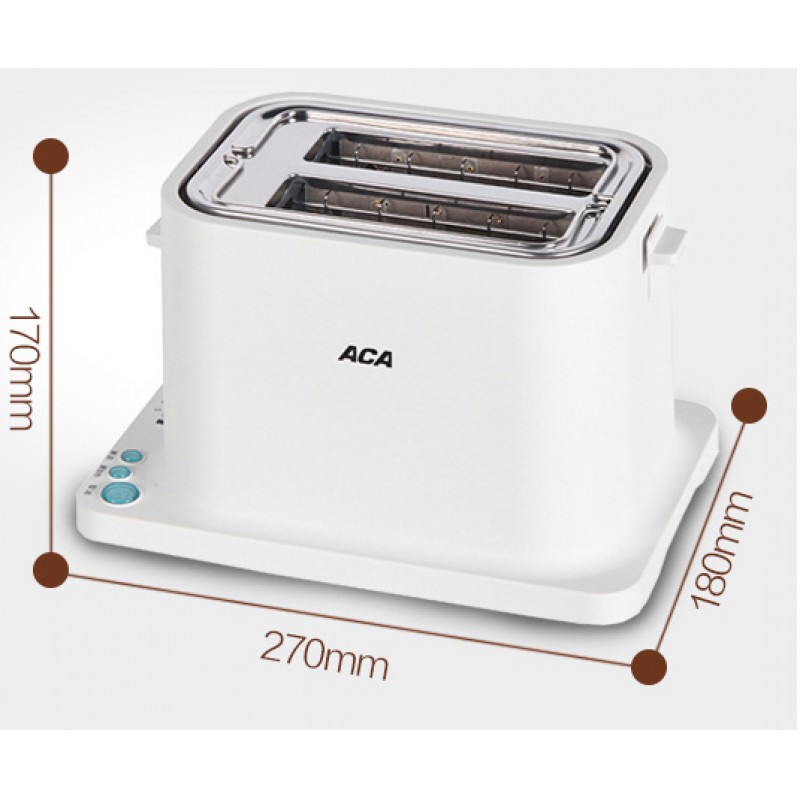 北美电器（ACA） AT-P0802C 多士炉家用烤面包机吐司机 5档烧色