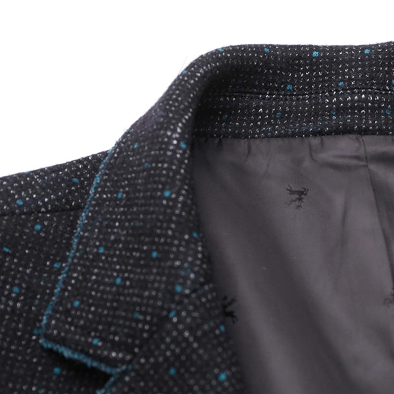 莱恩雷迪挺阔有型密边工艺羊毛呢商务休闲男士单西西服210506775·黑