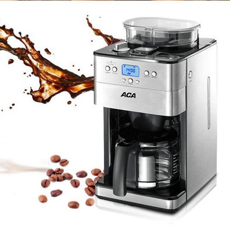 北美电器（ACA）咖啡机全自动磨豆 1.8L美式滴漏家用型 AC-M18A