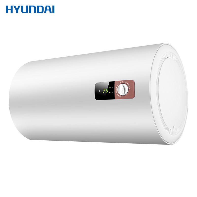 韩国现代 60升电热水器超大容量储水式圆桶电热水器60LA17包安装·白