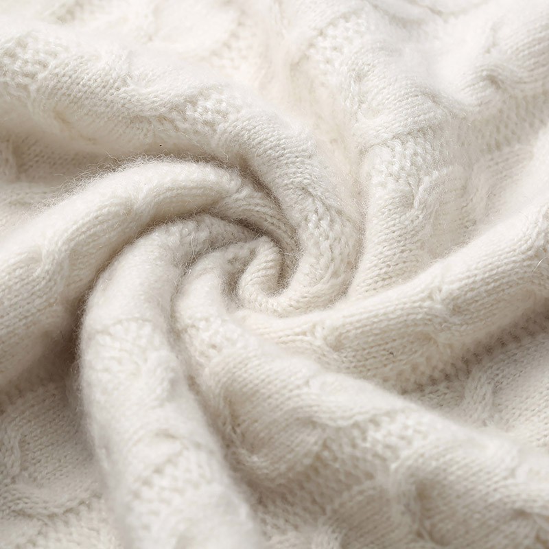 科蒙.博卡新款加厚纯色宽松毛衣女羊绒针织衫ksl2062r0119·月牙白