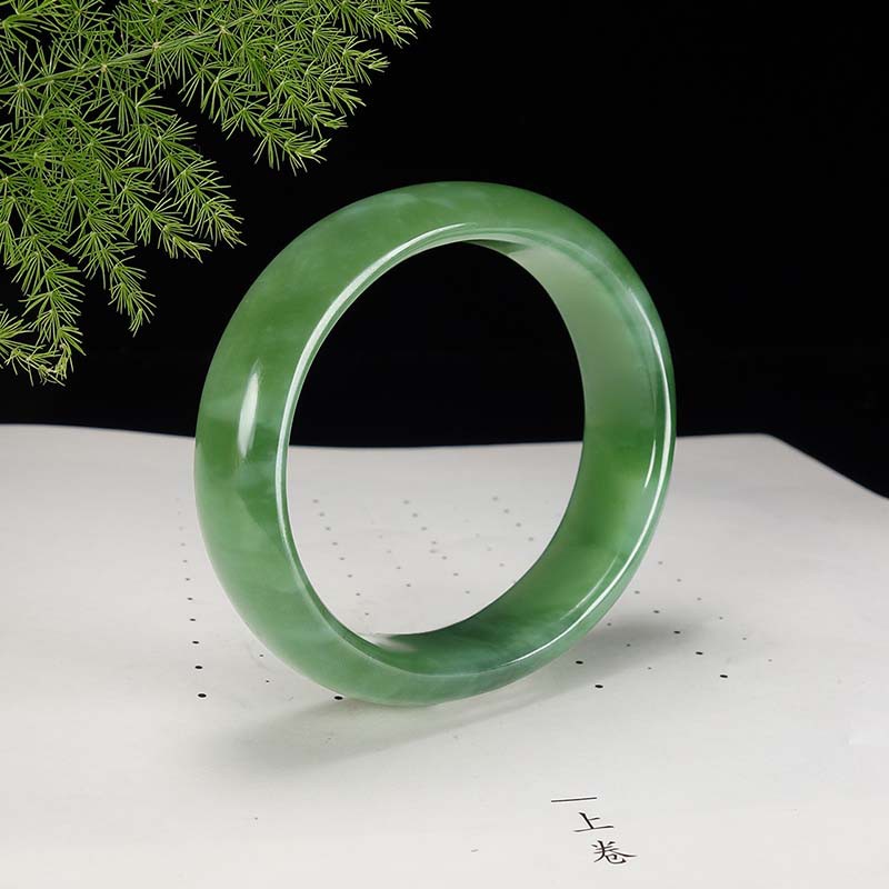 美润珠宝玉贵人碧玉猫眼贵妃手镯55