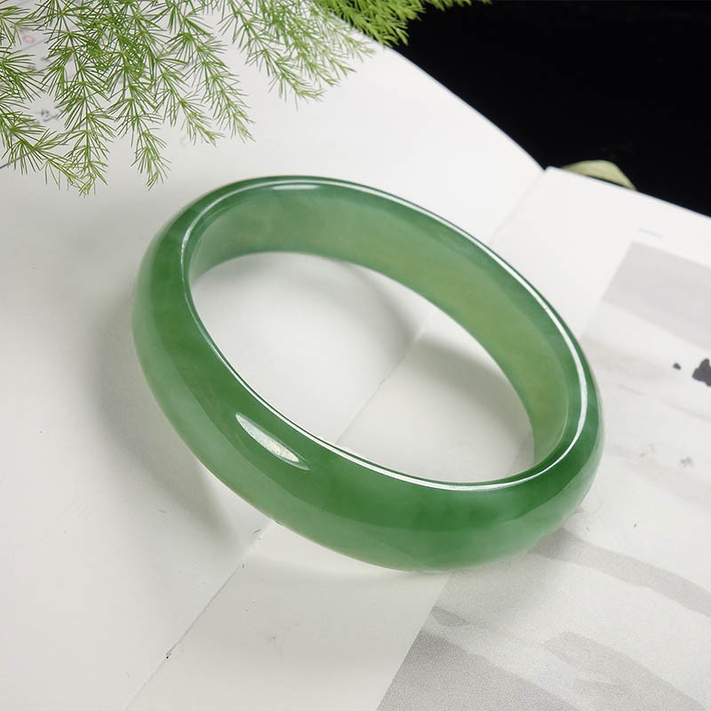 美润珠宝玉贵人碧玉猫眼贵妃手镯55