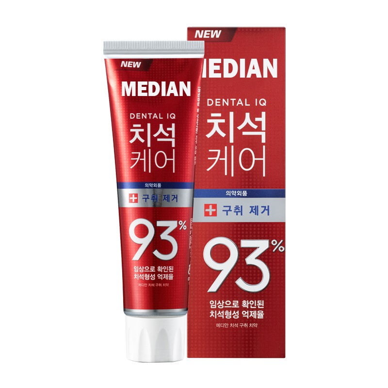 韩国爱茉莉MEDIAN麦迪安牙膏银色*3+红色*3