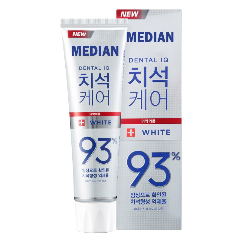 韩国爱茉莉MEDIAN麦迪安牙膏银色*3+蓝色*3