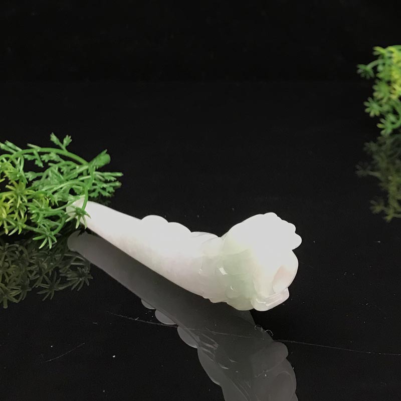 华翠缘天然a货翡翠龙形烟斗