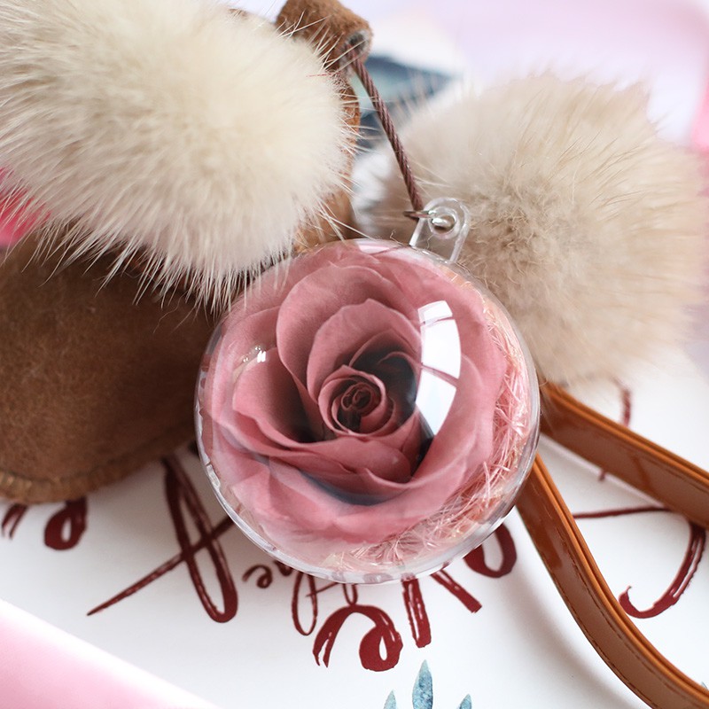 蔷薇花开 雪地靴钥匙扣（礼盒装）·茶色