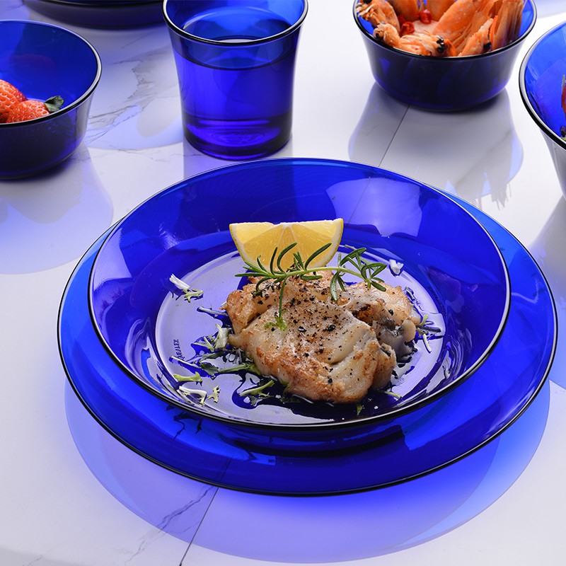 法国Duralex多莱斯 欧式餐具双人10件套·宝蓝色