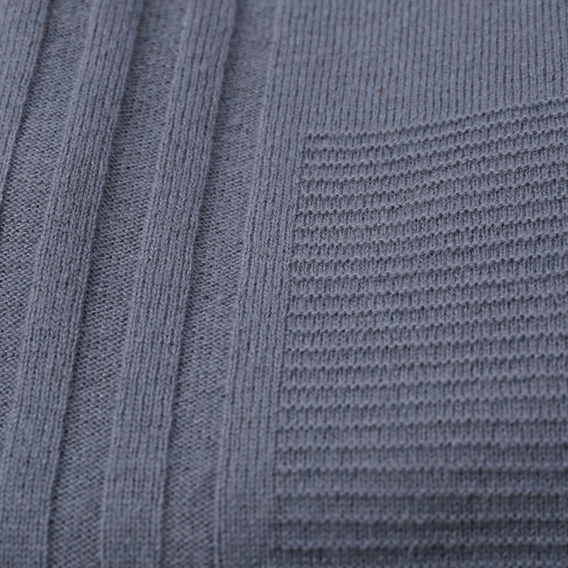 皮尔卡丹条纹半高领羊绒羊毛衫-2款3色可选