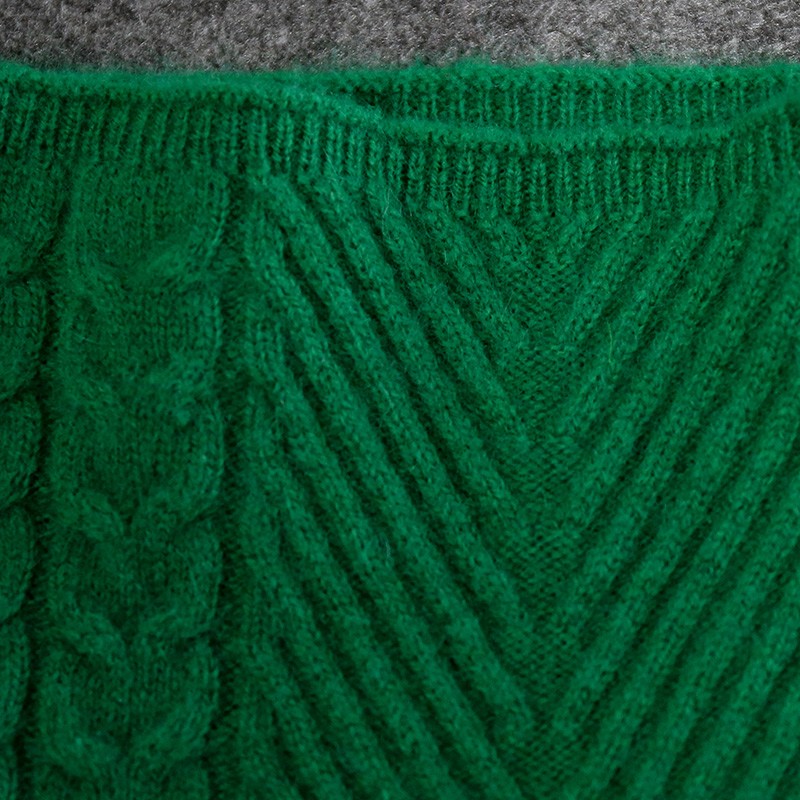 皮尔卡丹条纹半高领羊绒羊毛衫-2款3色可选