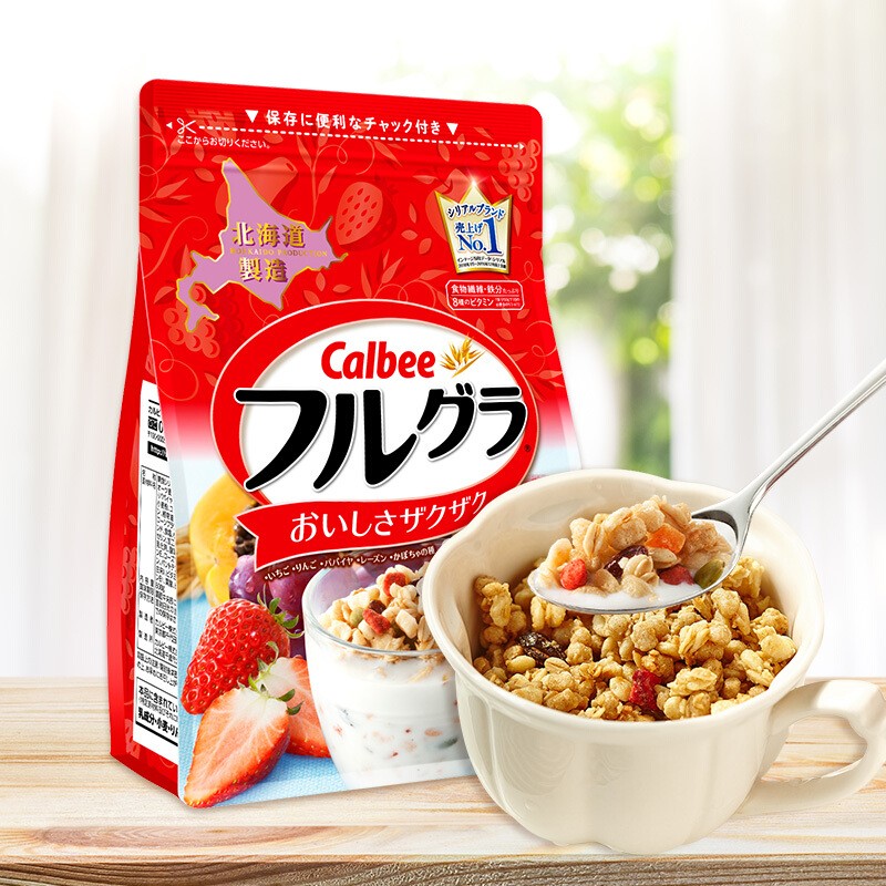 日本进口 卡乐比水果麦片 500g/袋*2袋