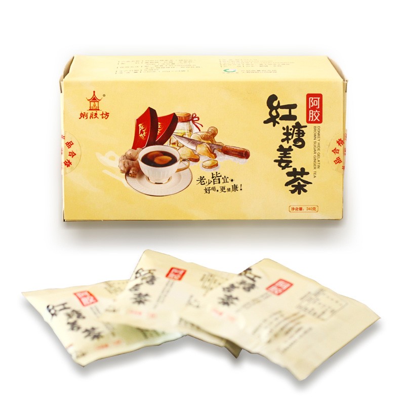 婀胶坊阿胶红糖姜茶240g*2盒（10g*24袋/盒，共48包）