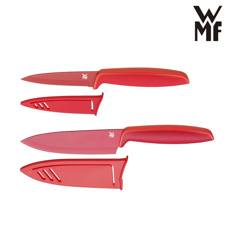 德国WMF福腾宝不锈钢厨房用刀套件 水果刀红色刀具两件套·红色